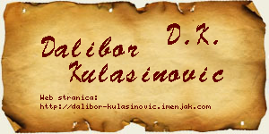 Dalibor Kulašinović vizit kartica